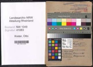Entnazifizierung Otto Kreter , geb. 14.08.1892 (Schneider)