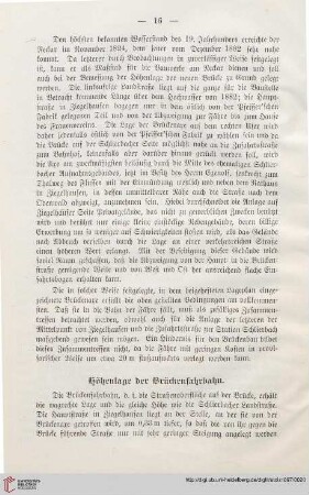 Höhenlage der Brückenfahrbahn