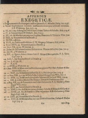 Appendix Exegeticae