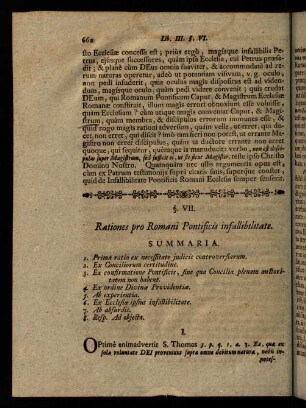 660-667, § VII. Rationes pro Romani Pontificis infallibilitate