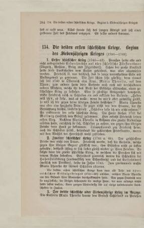 134. Die beiden ersten schlesischen Kriege. Beginn des Siebenjährigen Krieges (1756-1763)