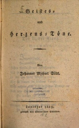 Geistes- und Herzens-Töne