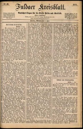 Ausgabe vom Mittwoch, den 07. Juni 1876.