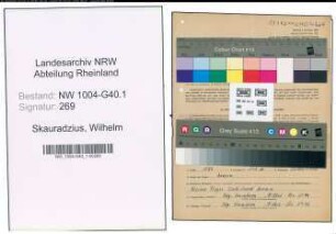 Entnazifizierung Wilhelm Skauradzius , geb. 14.11.1904 (Justizanwaerter)
