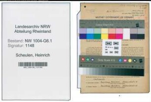 Entnazifizierung Heinrich Scheulen , geb. 28.03.1892 (Kaufm.Angestellter)