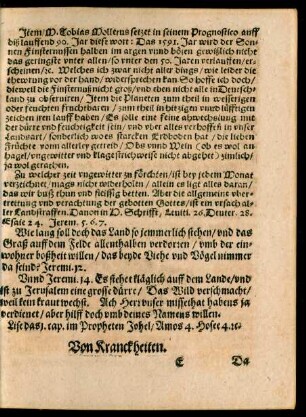 Von Kranckheiten.