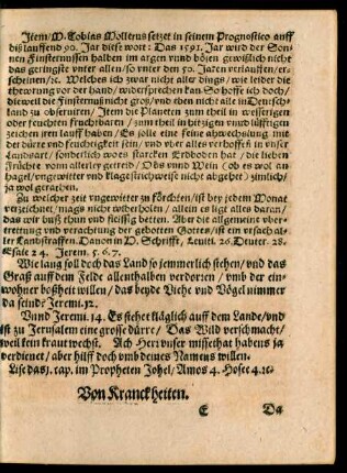 Von Kranckheiten.