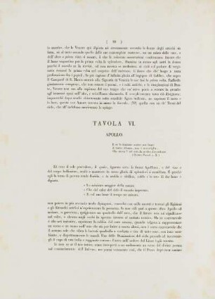 Tavola VI. Apollo