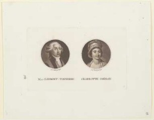 Bildnis des Stanislas de Clermont-Tonnerre und Bildnis des Charlotte Corday