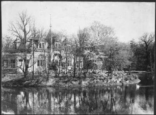 Dresden-Altstadt. Großer Garten. Restaurant "Carolaschlößchen" (Eröffnung 1895). Eingangsseite (vom Carolasee)