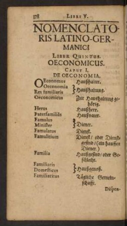 Liber Quintus. Oeconomicus.