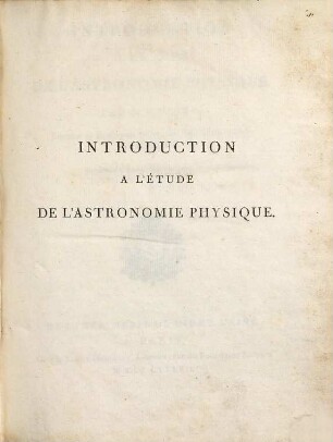 Introduction À L'Étude De L'Astronomie Physique