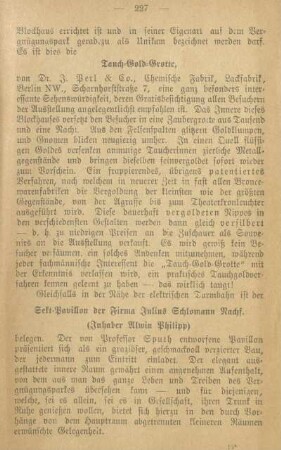 Sekt-Pavillon der Firma Julius Schlomann Nachf. (Inhaber Alwin Philipp)