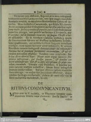 De Ritibus Communicantium