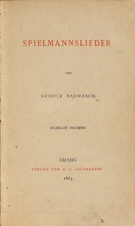 Spielmannslieder