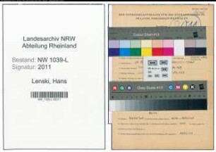 Entnazifizierung Hans Lenski , geb. 24.09.1915 (Arbeiter)