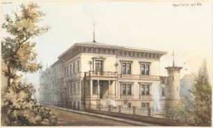 Villa, Gera Monatskonkurrenz April 1878: Perspektivische Ansicht