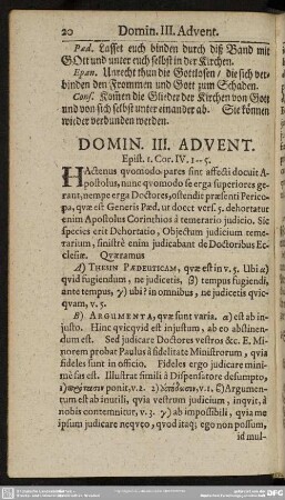 Domin. III. Advent. Epist. 1. Cor. IV. 1-5