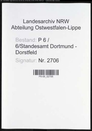 Sterberegister Standesamt Dortmund-Dorstfeld (III)