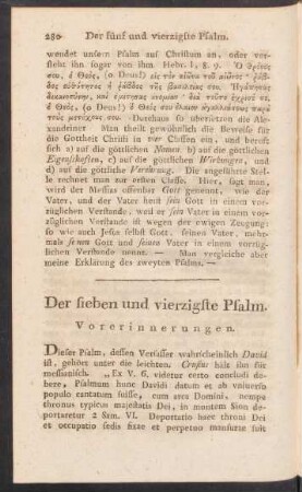 Der sieben und vierzigste Psalm