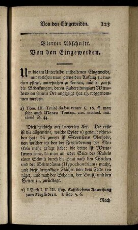 Vierter Abschnitt. Von den Eingeweiden.