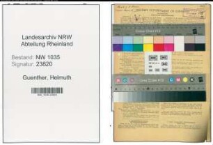 Entnazifizierung Helmuth Guenther , geb. 28.05.1906 (Ingenieur)