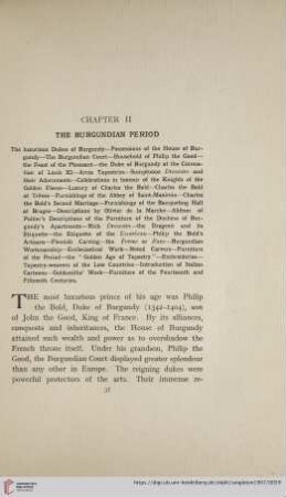 Chapter II: The Burgundian Period