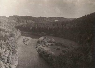 Mittelsächsisches Hügelland. Zschopautal oberhalb von Kriebstein