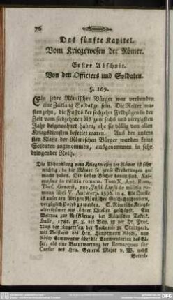 Das fünfte Kapitel. Vom Kriegswesen der Römer