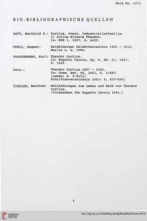 Bio-Bibliographische Quellen