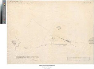 Fort Hauptstein [der Festung Mainz]: Situationsplan des Geländes zwischen Hauptwerk und Hornwerk