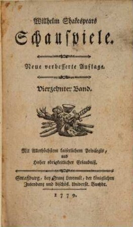 Willhelm Shakespears Schauspiele, 14
