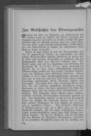 Zur Geschichte der Stenographie