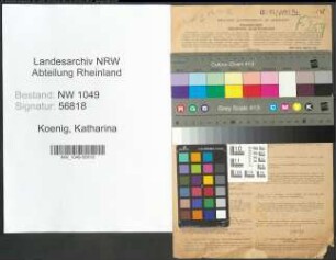 Entnazifizierung Katharina Koenig , geb. 30.10.1897 (Haendler)