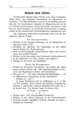 Auswahl eines Zählers