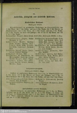 II. Behördenverzeichnis : II. kaiserliche, königliche und städtische Behörden