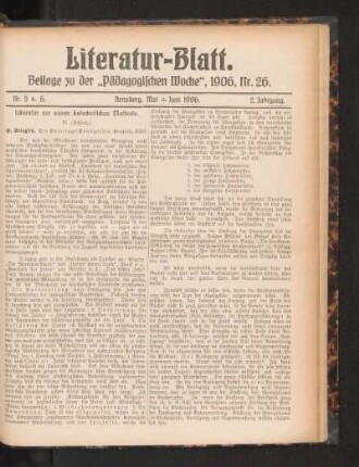Literatur zur neuen katechetischen Methode : (Schluß)