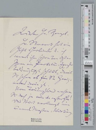 Brief an Julius Spengel