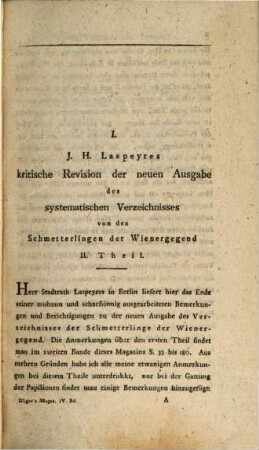 Magazin für Insektenkunde. 4, 4. 1805