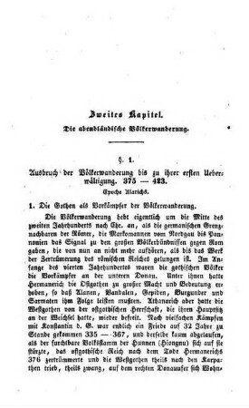 Zweites Kapitel. Die abendländische Völkerwanderung