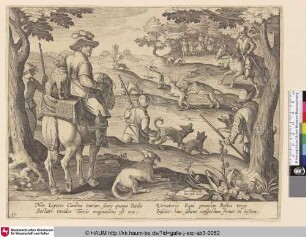 [Hasenjagd mit Luchsen; Rabbit hunt]