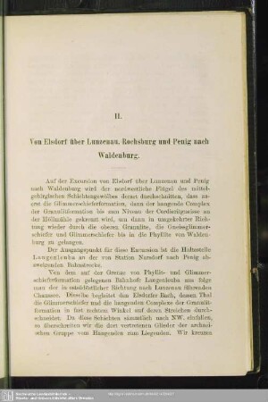 II. Von Elsdorf über Lunzenau, Rochsburg und Penig nach Waldenburg