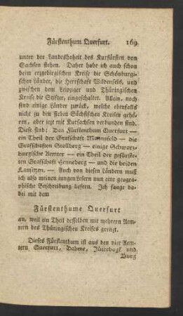 Fürstenthume Querfurt