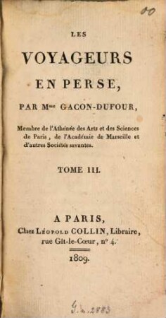 Les voyageurs en Perse, 3