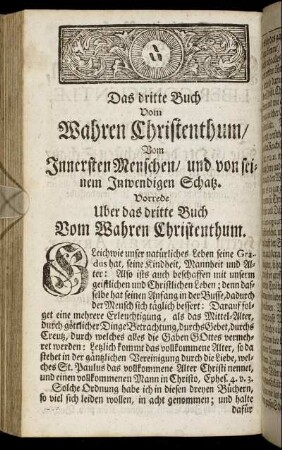 Vorrede Uber das dritte Buch ...
