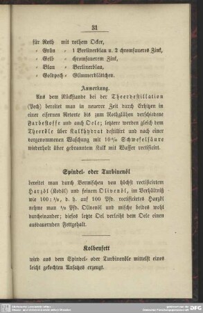 Spindel- oder Turbinenöl