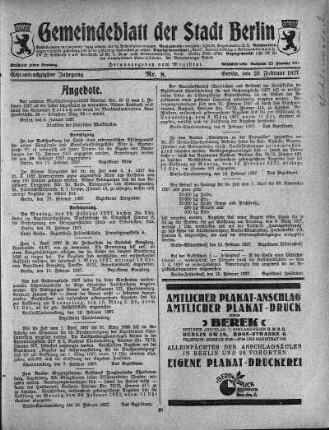 1927,8: Nr. 8, 20. Februar 1927