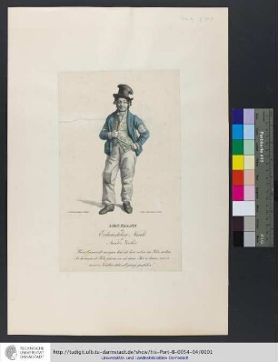 Beckmann als Eckensteher Nante in Nante's Verhör / n. d. Natur gezeichne[t] v. J. Schoppe