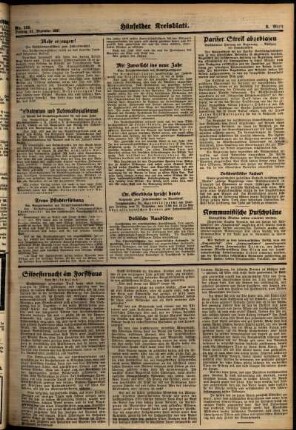 Zweite Ausgabe vom Freitag, den 31. Dezember 1937.