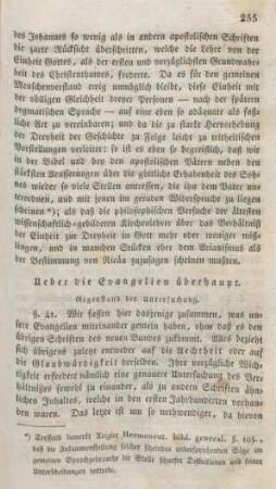 255-294 Ueber die Evangelien überhaupt